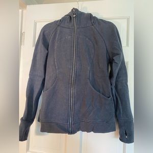 Lululemon Scuba Hoodie size 12 in navy blue. Used in good condition.